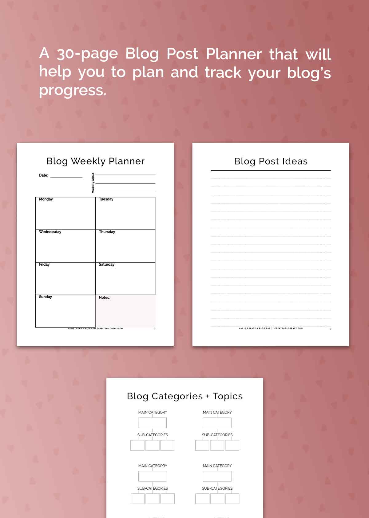 Blog Post Planner - Printable