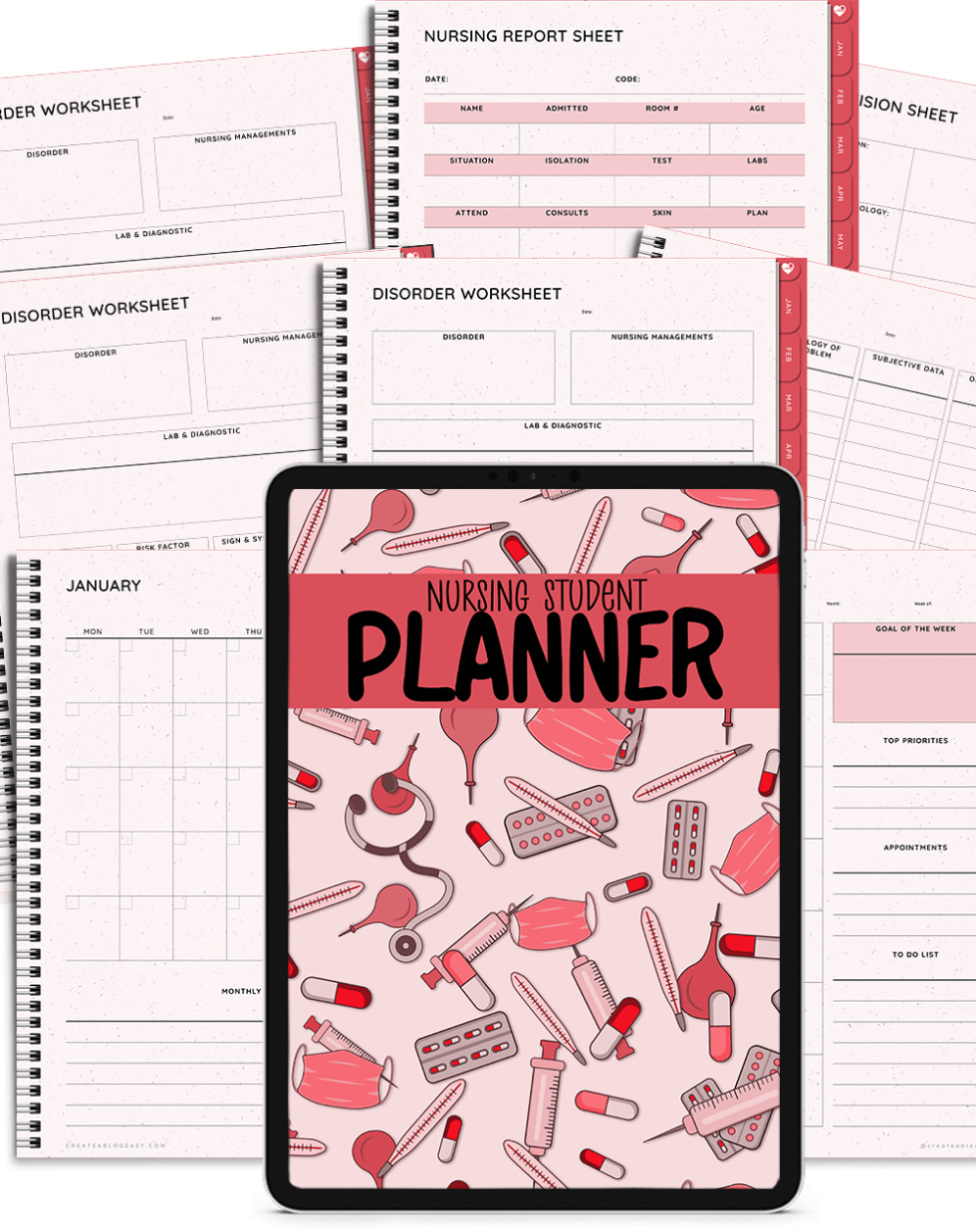 Digital Nursing Planner - Create A Blog Easy